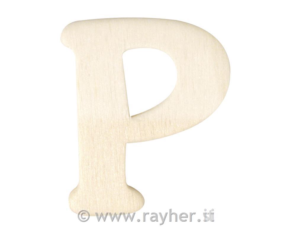 Lettere in legno, 4 cmP