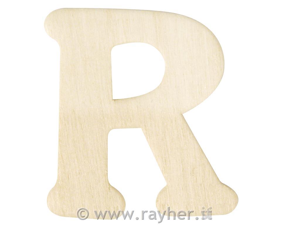 Lettere in legno, 4 cmR