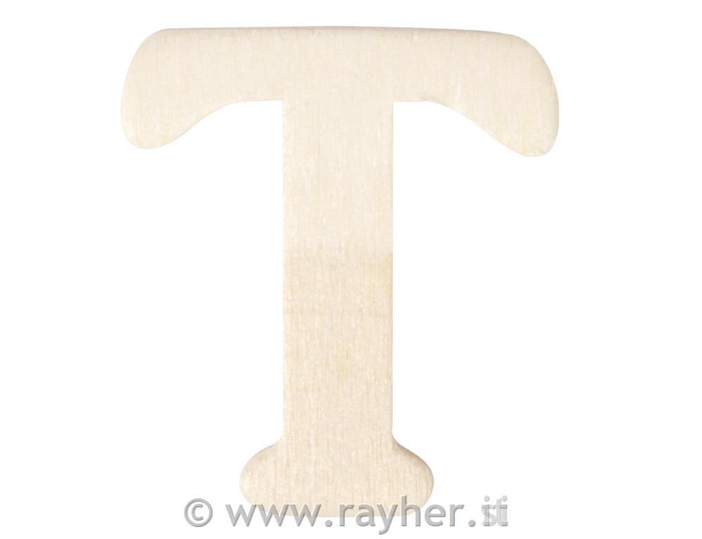 Wooden letters, 4 cm, T