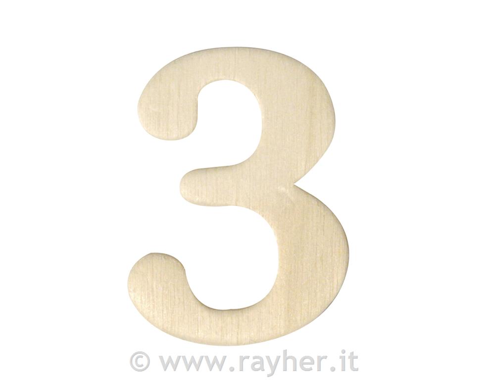 Cifre in legno, 4 cm3