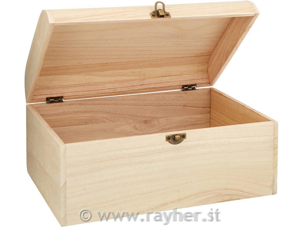 Wooden suitcase with metal fittings, 24,