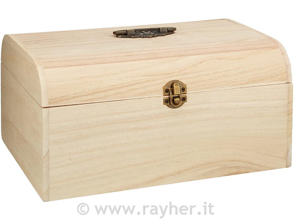 Valigia-legno c.chiusura anticata29,5x20,5x14 cm