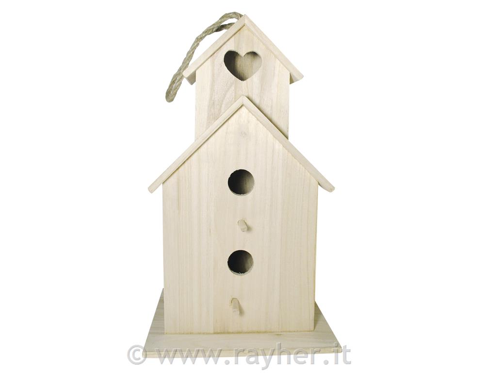 Lesena ptičja hišica "Saint Tropez", 22x19x39 cm