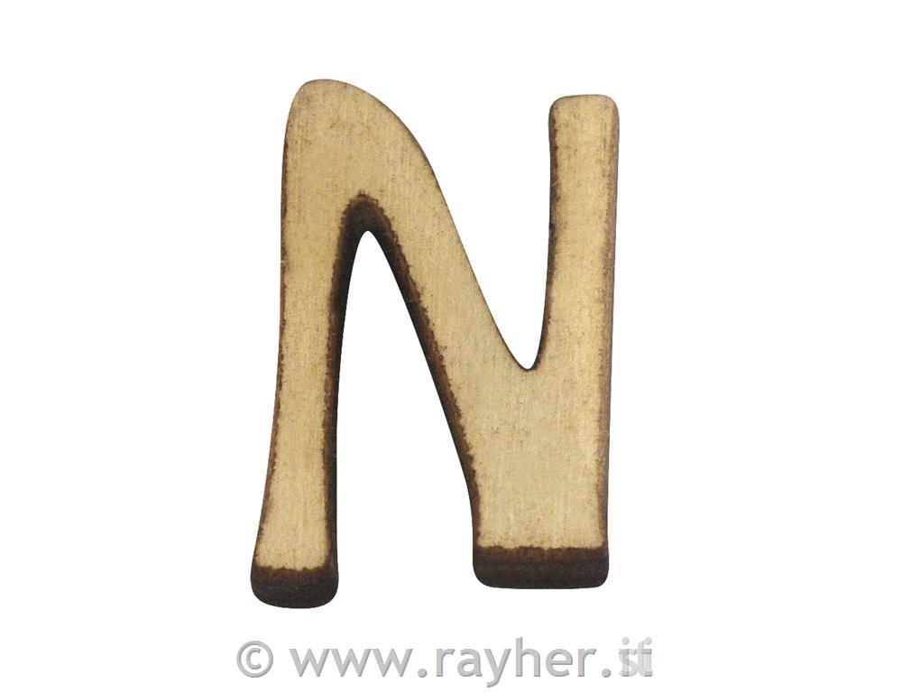 Lesena črka, N, 2 cm