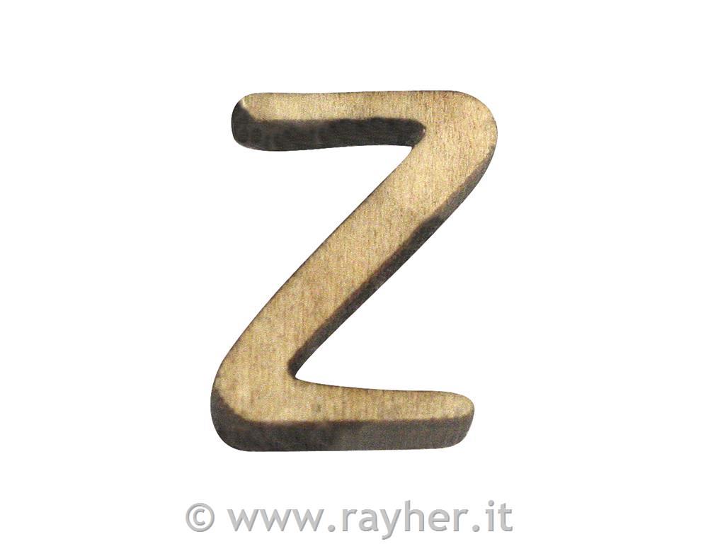 Wooden letter, Z, 2 cm