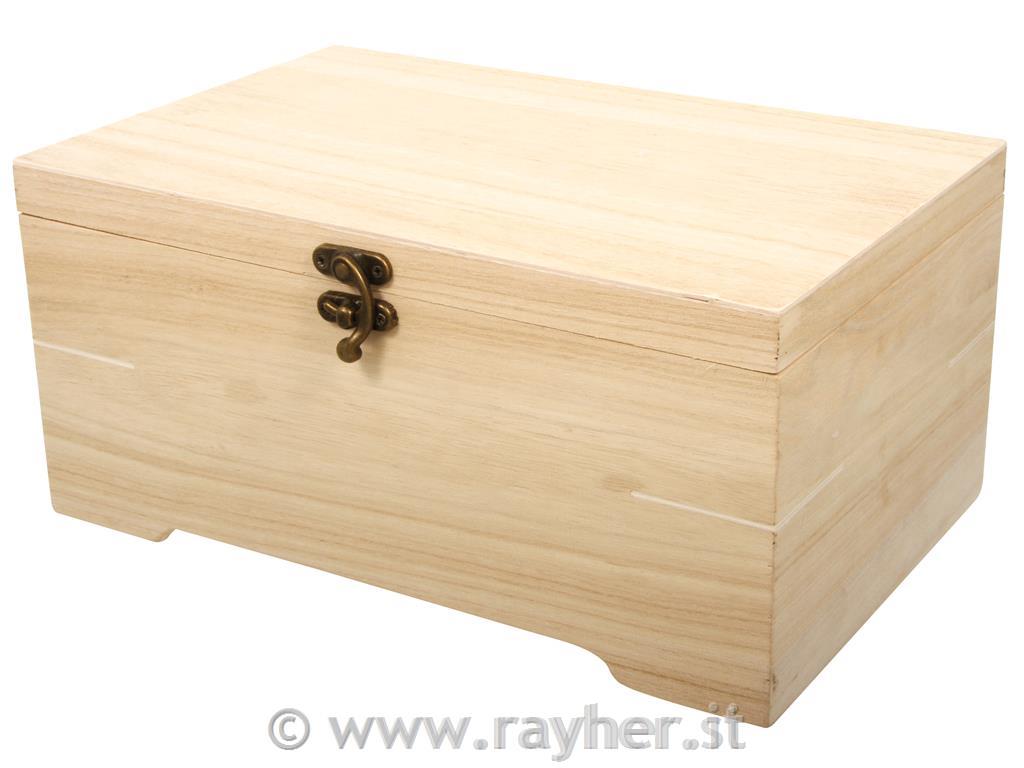 Cofanetto legno28x18x13,5cm, 6 scompartimenti