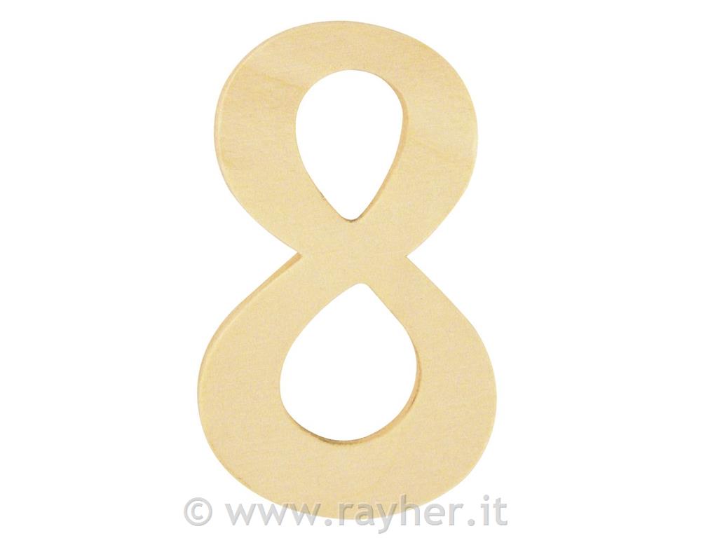 Numero-legno FSC Mix Credit, 6cm o8