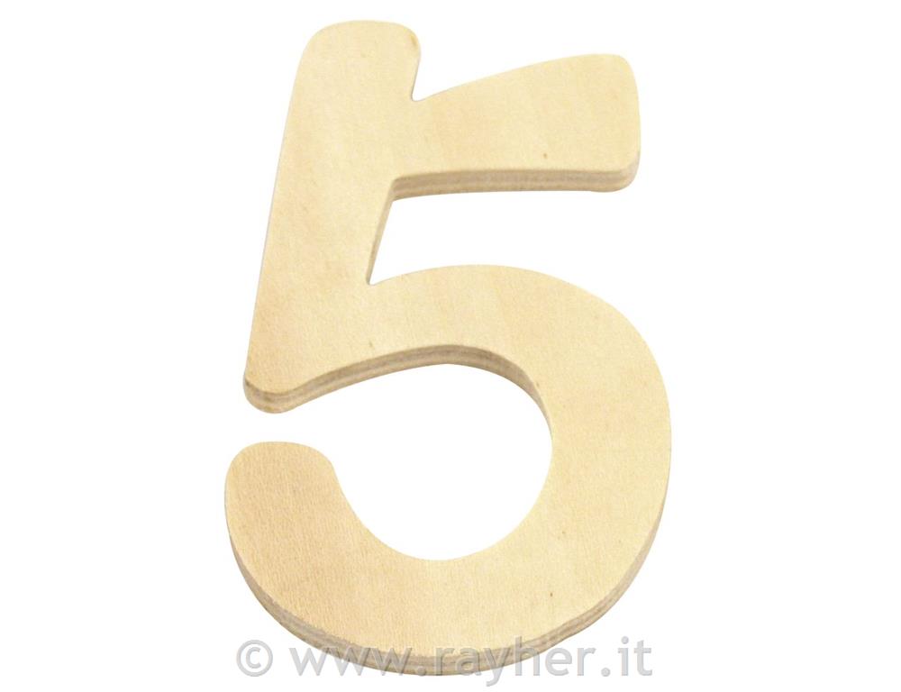 Numero-legno FSC Mix Credit, 6cm o5