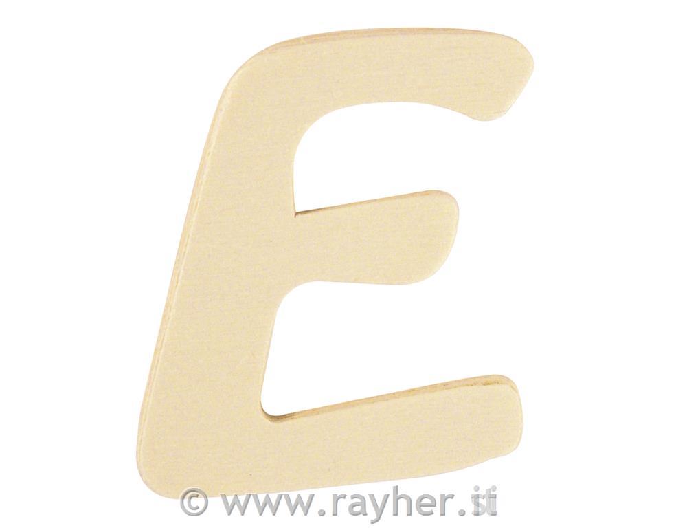 Wooden letter FSC Mix Credit, 6cm o, E