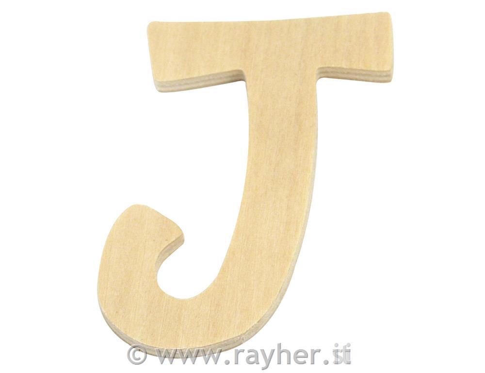 Wooden letter FSC Mix Credit, 6cm o, J