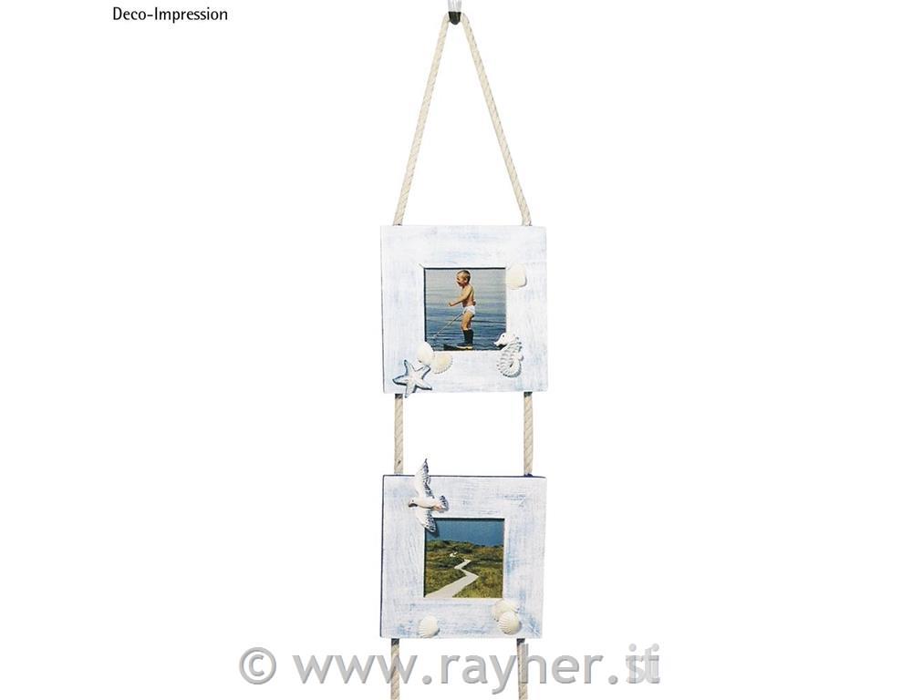 Cornice foto-legno, FSC MixCred10x1cm, c.cordoncino