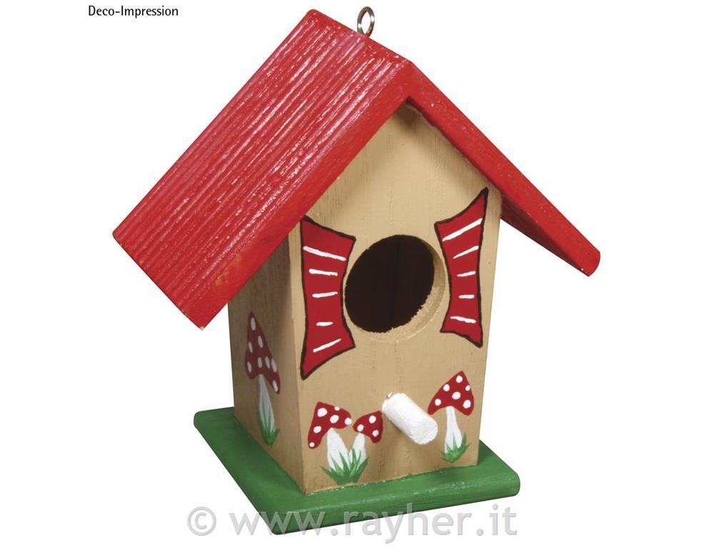 Casetta legno per uccelliniassortito 13x6cm / 11x6cm