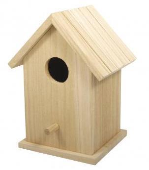 Casetta box legno per uccellini5x10x17cm, 2 parti