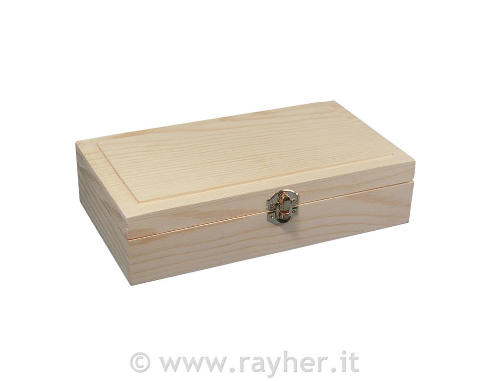 Scrigno legno "Cornice"25x14x6cm