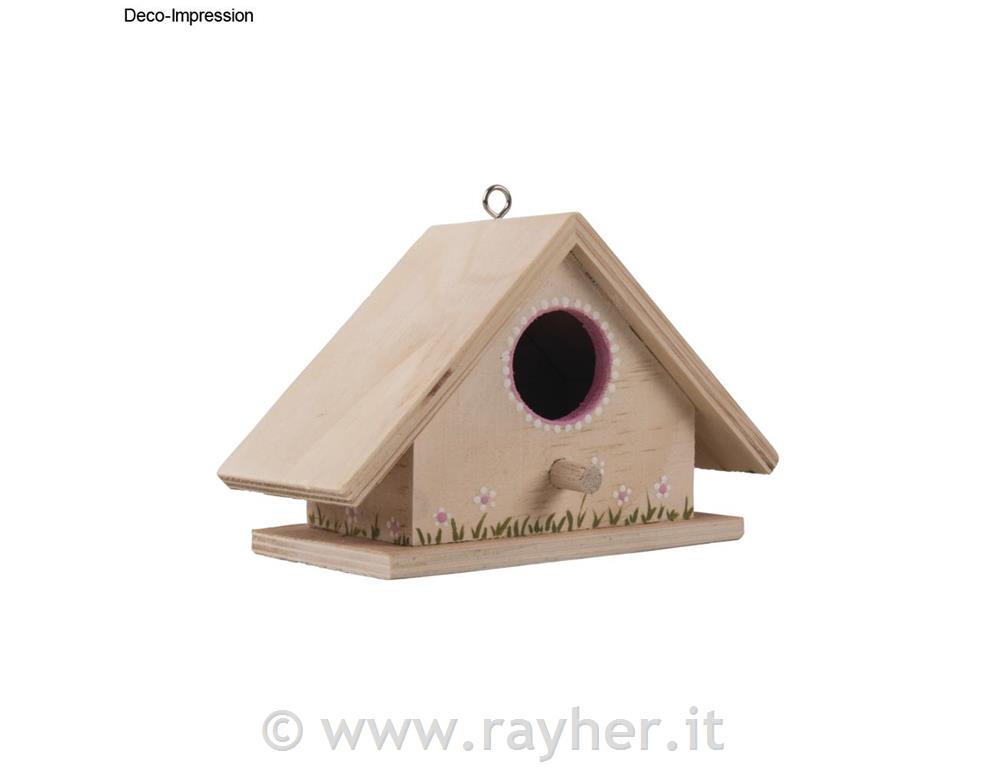 Casetta p.uccellini- legno11x6cm