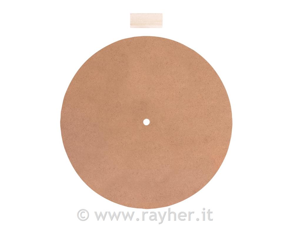 Lesena podlaga za uro z luknjo, 30cm