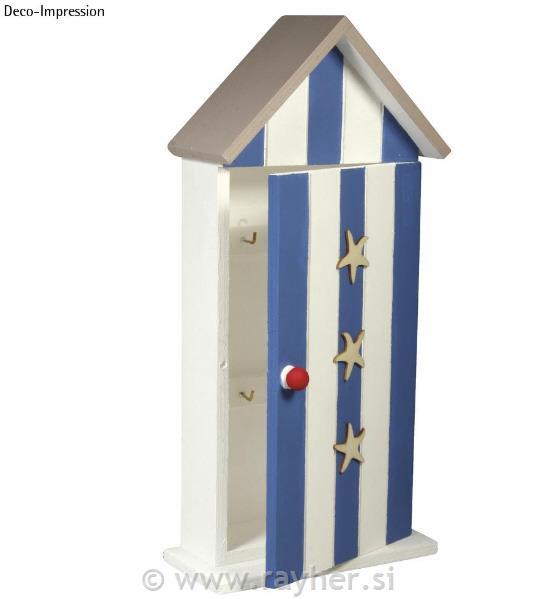 Lesena omarica za ključe "Rimini", 30x14x6,5cm