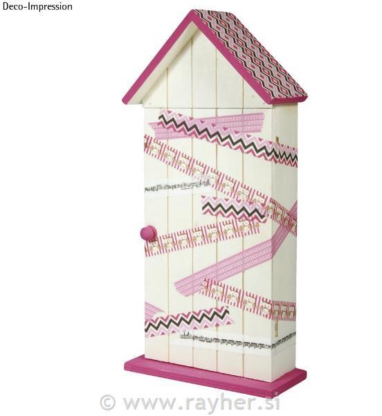 Lesena omarica za ključe "Rimini", 30x14x6,5cm