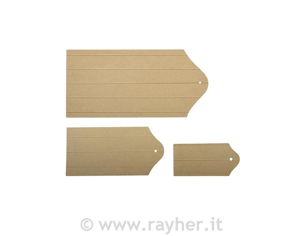 MDF elements Sign FSC 100%, 18x9cm,12x6c