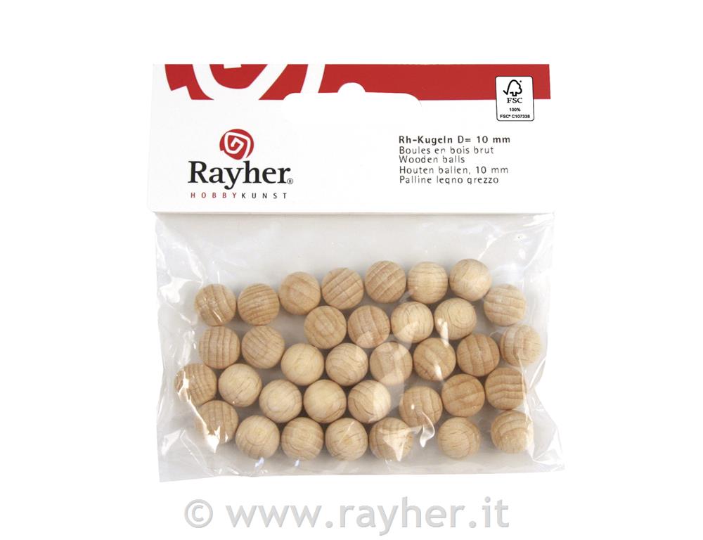 Sfere di legno grezzo, FSC100% non foratbus.blis. 35pz