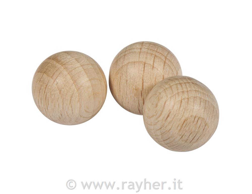 Sfere di legno grezzo, FSC100% non foratbus.blis. 25pz