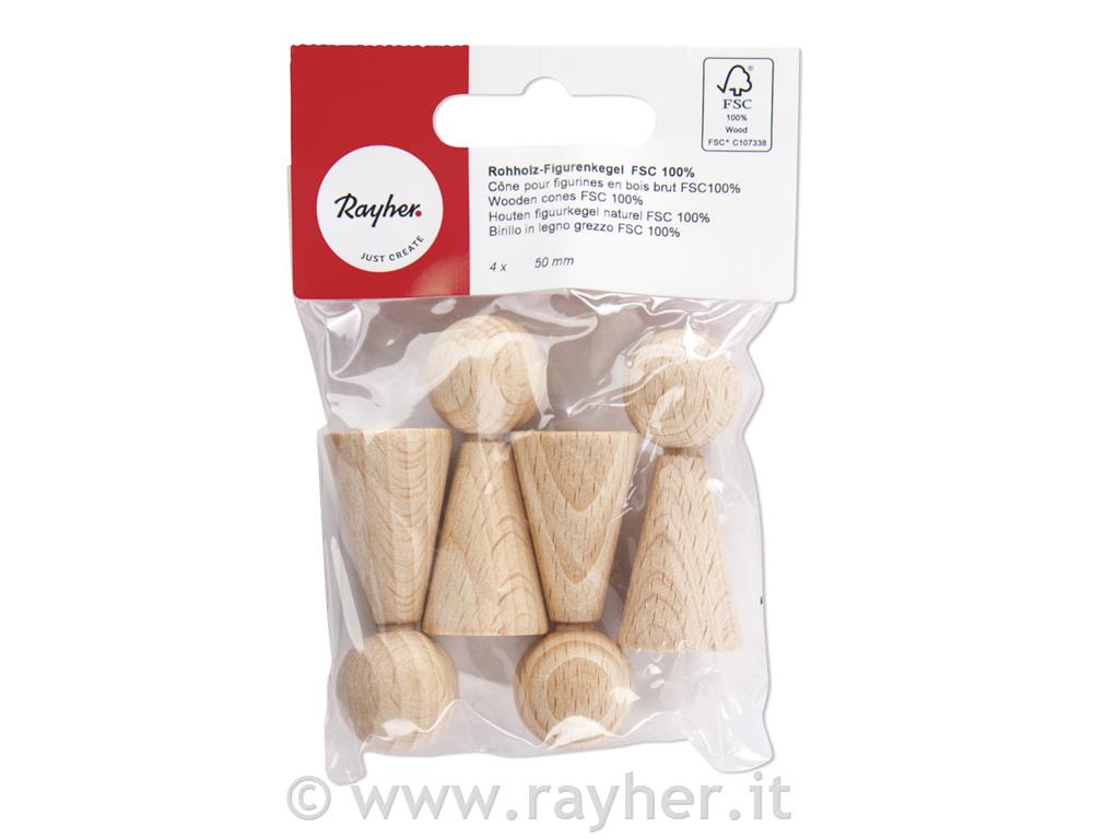 Leseni stožci, 50mm, 4 kos