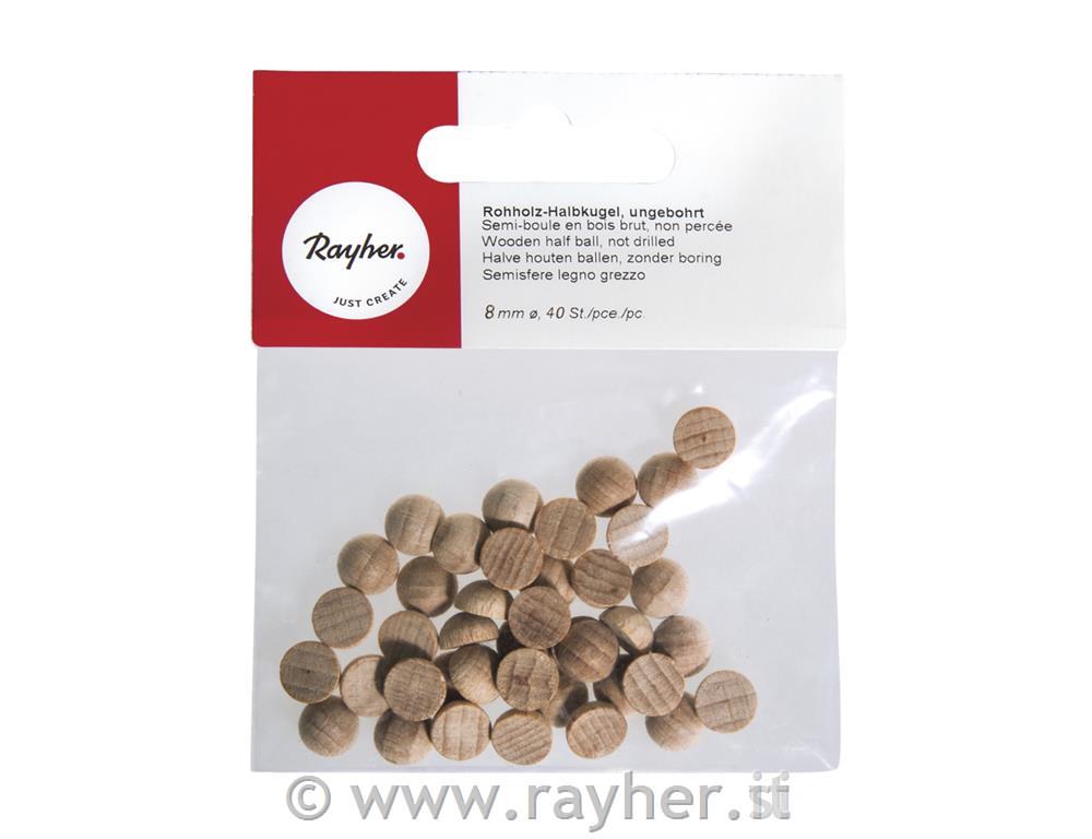 Lesene pol-kroglice, 8 mm o, 40 kom.