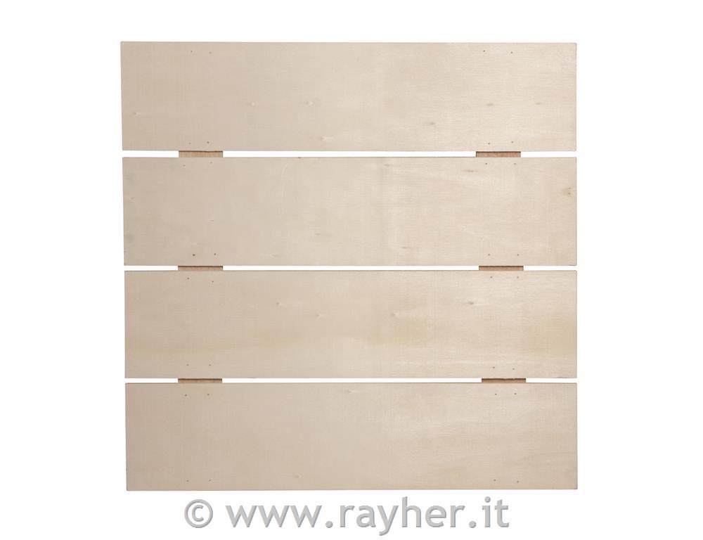 Lesena plošča, 28.6x28.6x0.7cm, debelina 1,1cm, +2 kavlja