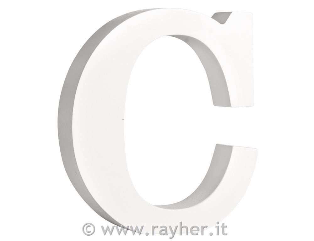 Črka lesena "C" , bela, 11cm, 2cm