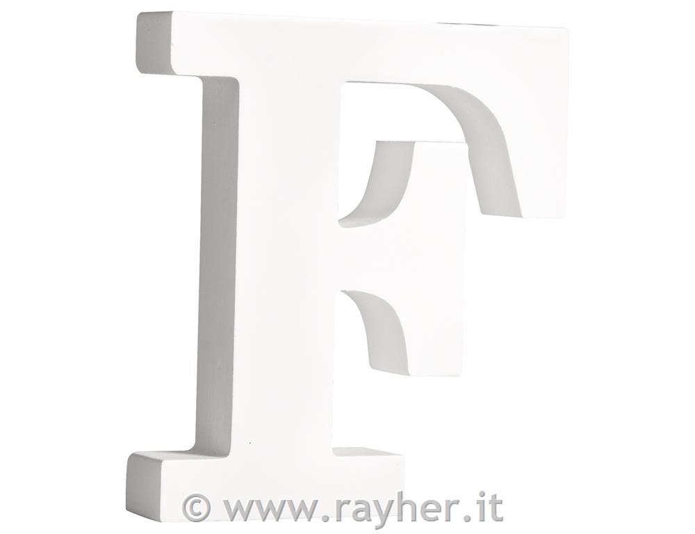 MDF letter "F" , white, 11cm, 2cm