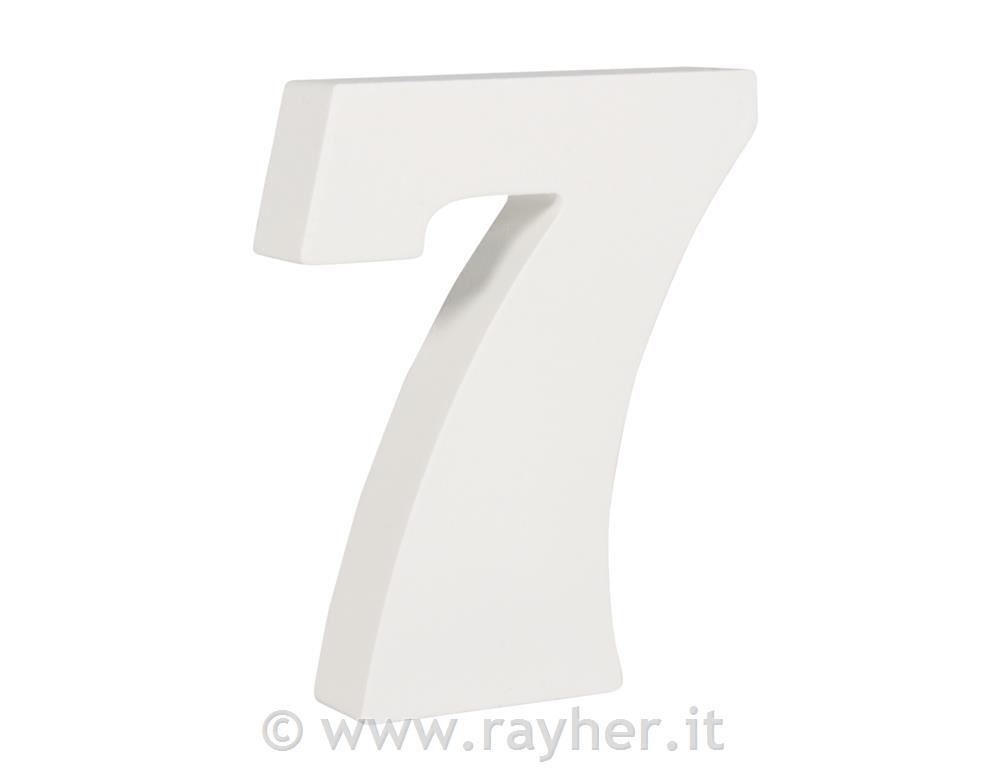 Številka lesena "7" 11cm, 2 cm