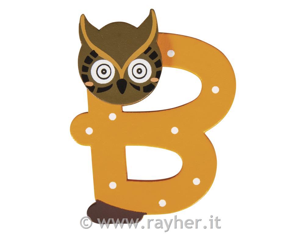 Wooden letters for kids FSC Mix Credit 4x5.5cm, B