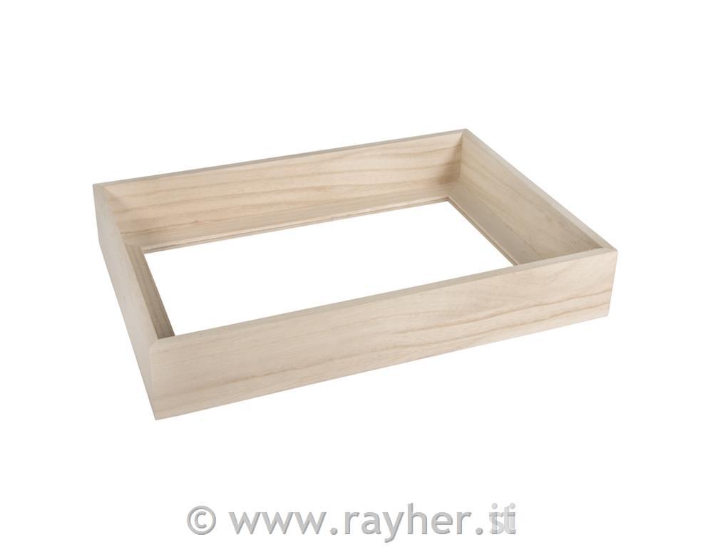 Wood.frame w. acryl.glass,FSC mix Credit, 30x21x5cm