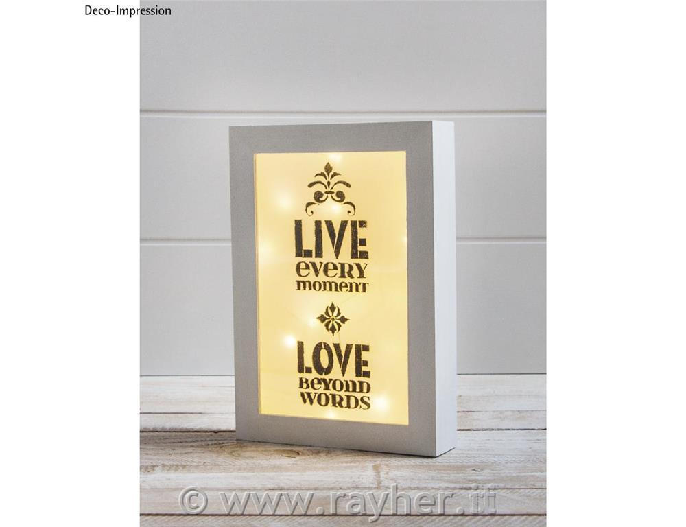 Wood.frame w. acryl.glass,FSC mix Credit, 30x21x5cm