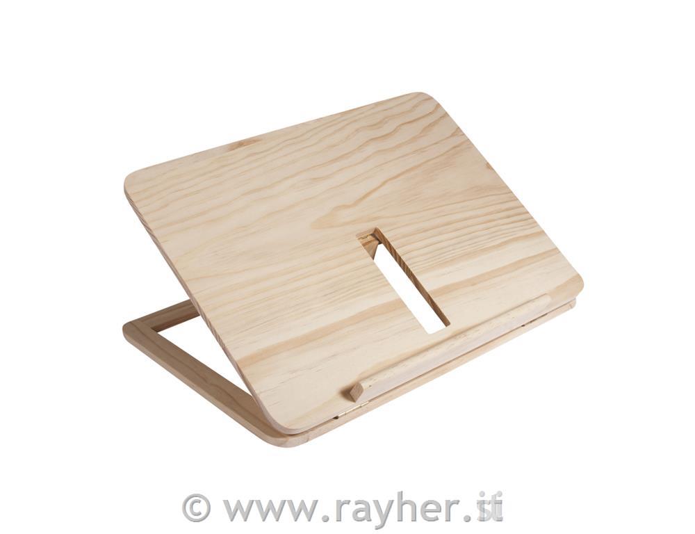 Vassoio o leggio legno FSC 100 %, 28x21x3,4cm
