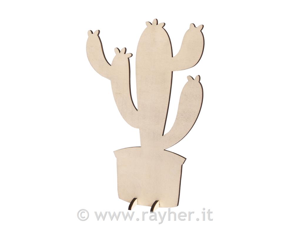 Cactus legno FSC 100 %, da appoggiare