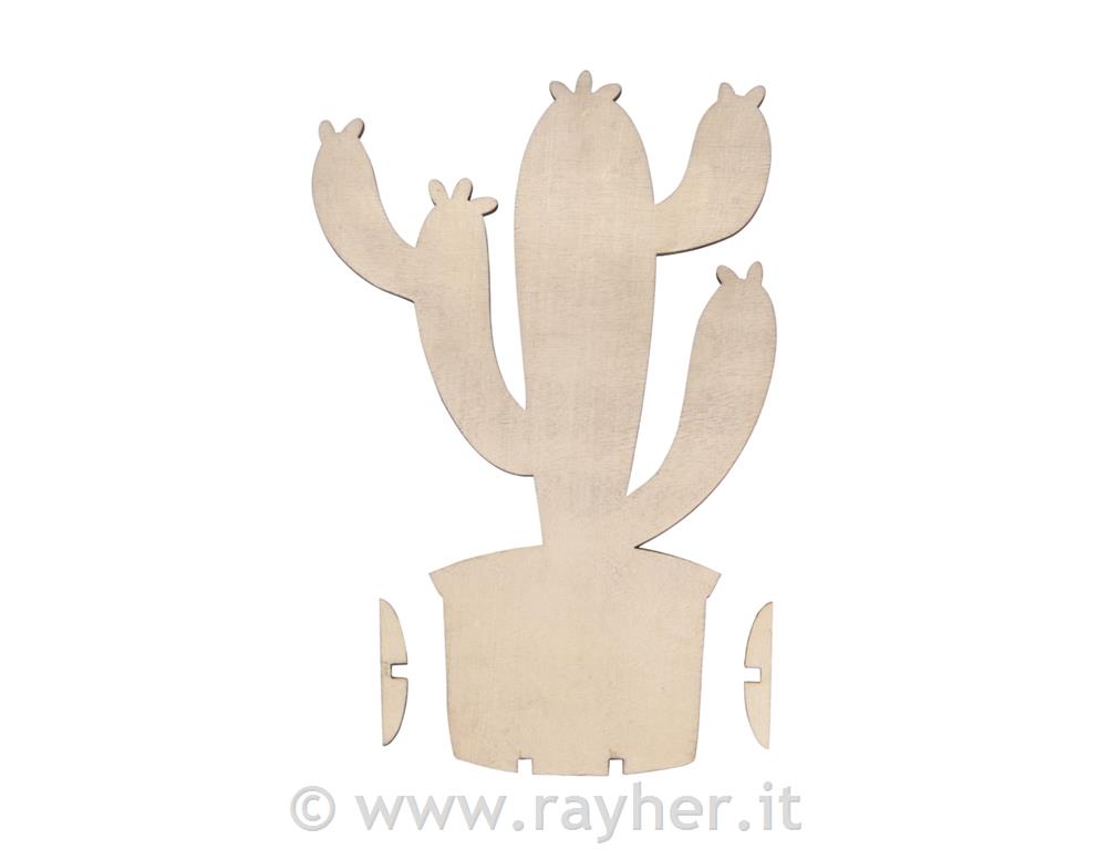 Cactus legno FSC 100 %, da appoggiare