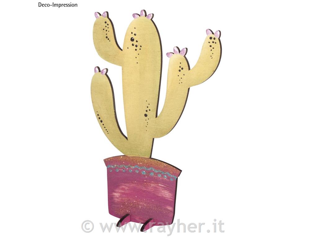 Cactus legno FSC 100 %, da appoggiare