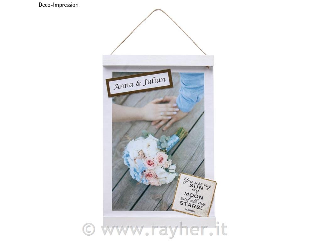 Lesena obešanka z magneti, 21x2x0.75cm