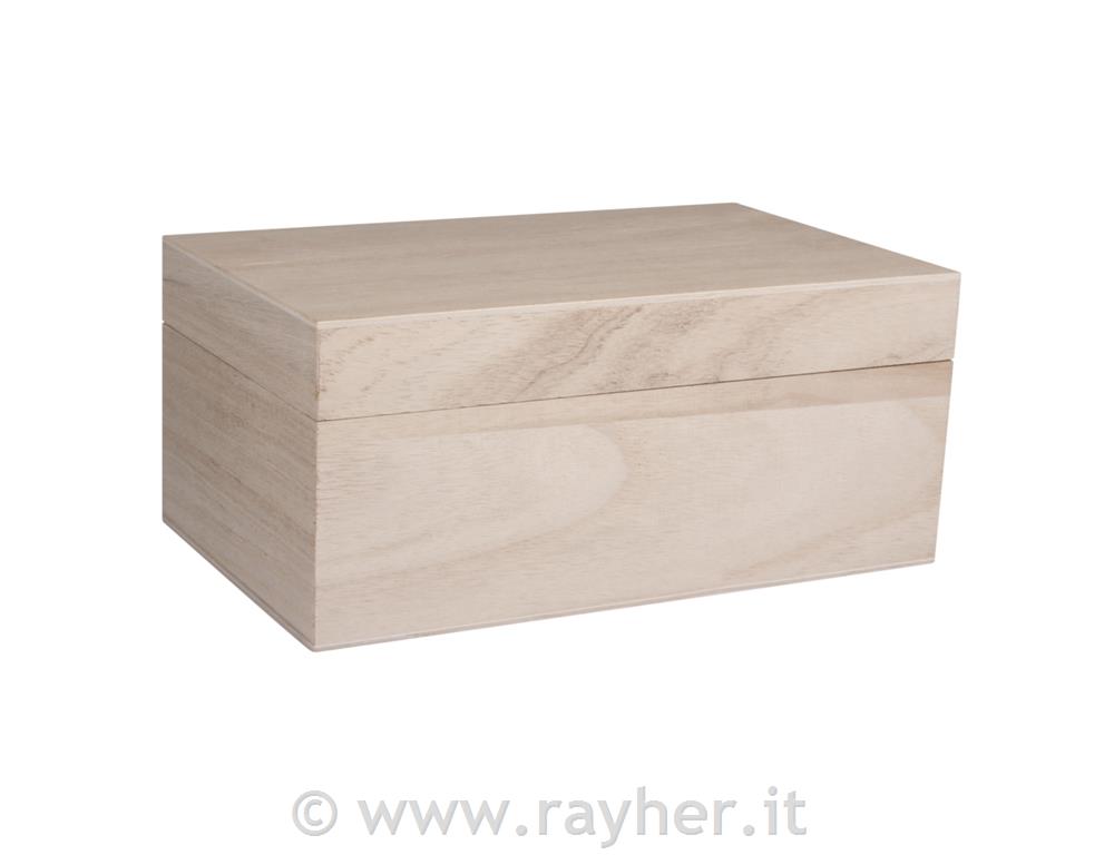 Box-legno con coperchio, FSCMixCredit, 20x12x9cm