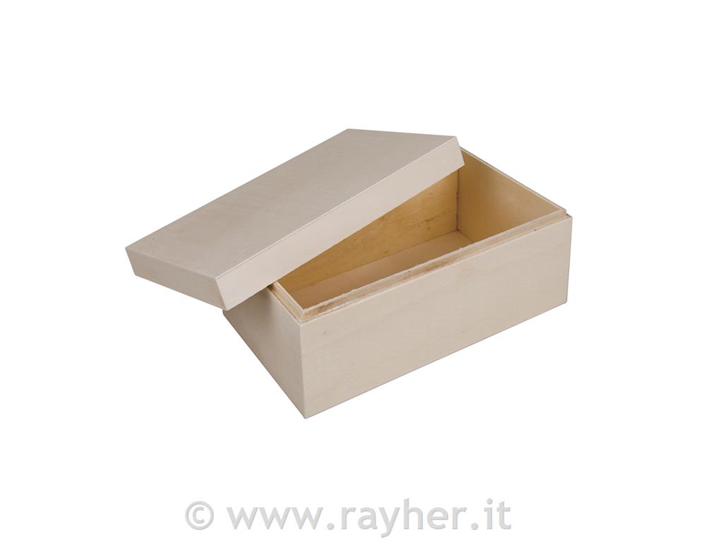 Box-legno con coperchio, FSCMixCredit, 20x12x9cm