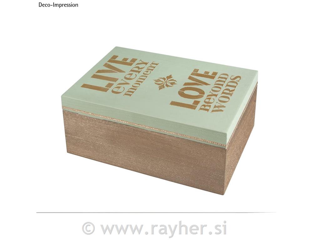 Box-legno con coperchio, FSCMixCredit, 20x12x9cm