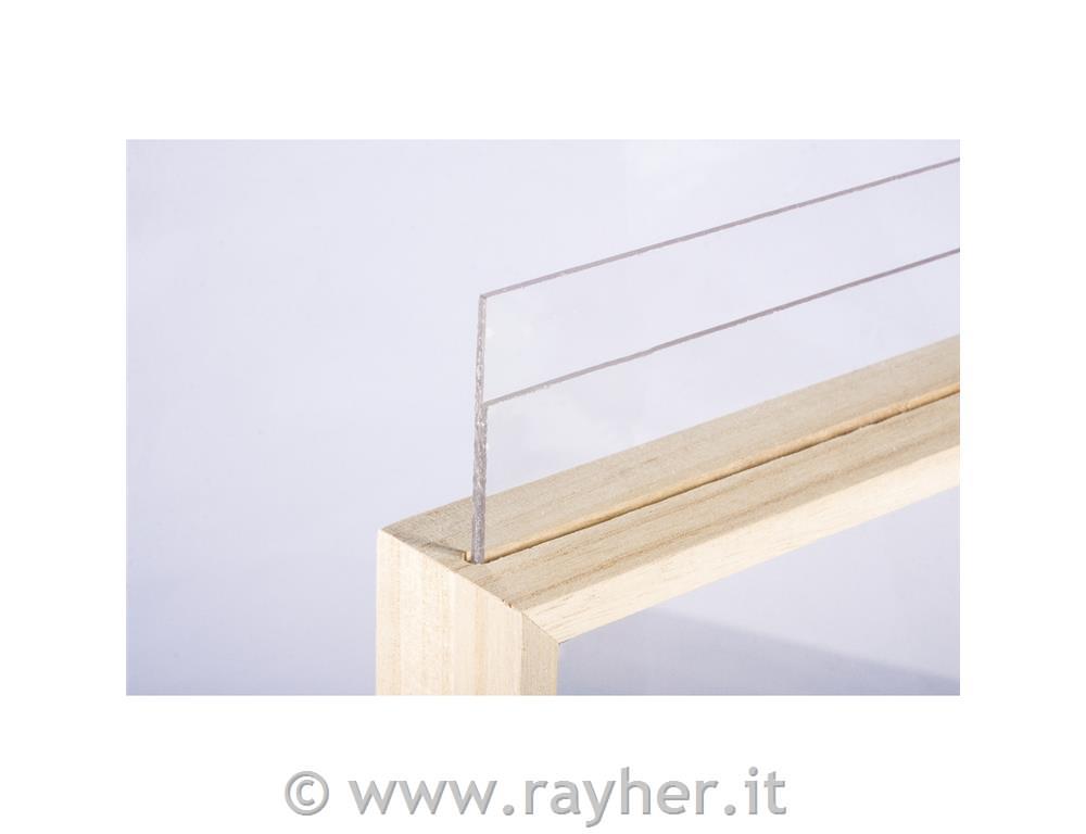 Wooden frame to set, FSC Mix Credit, natural, 11.5x16x3.5cm, with double acryl.s