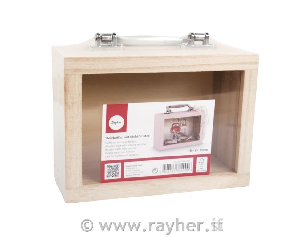 Lesen kovček z odprtino, natur, 18x8x13cm