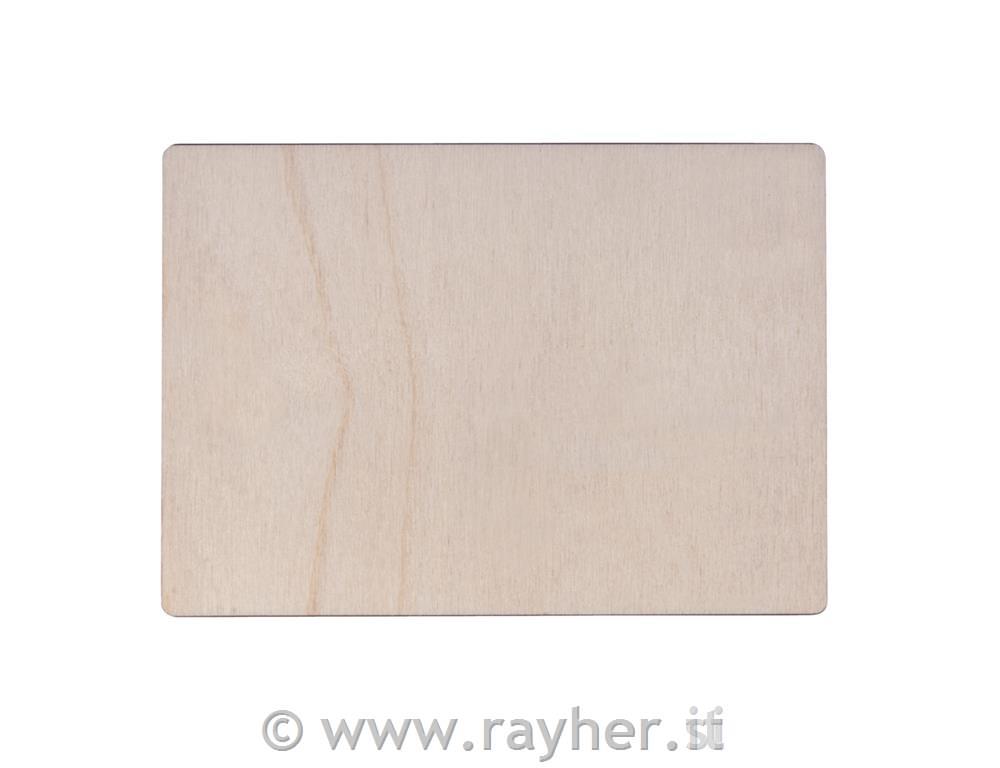 Cartolina postale legno, FSC100%, naturale, 14,8x10,5x0,3cm, bus.blis. 2pz