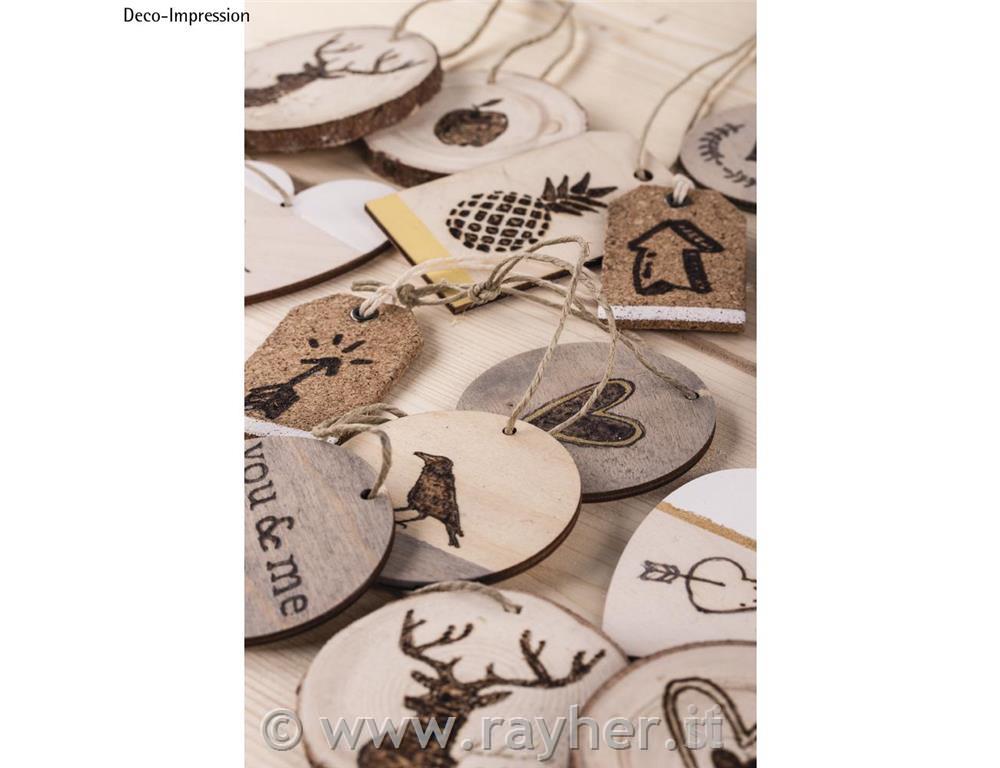 Lesen obesek, krog natur, 6x0,3cm, 6 kosov