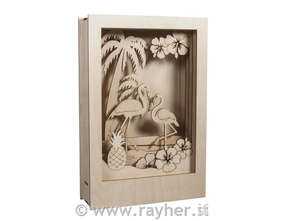 Kit legno, corn.motivo 3D fiammingo, FSC,