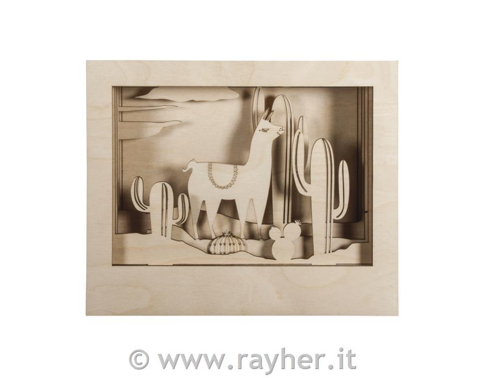 Kit legno, corn.motivo 3D lama, FSC