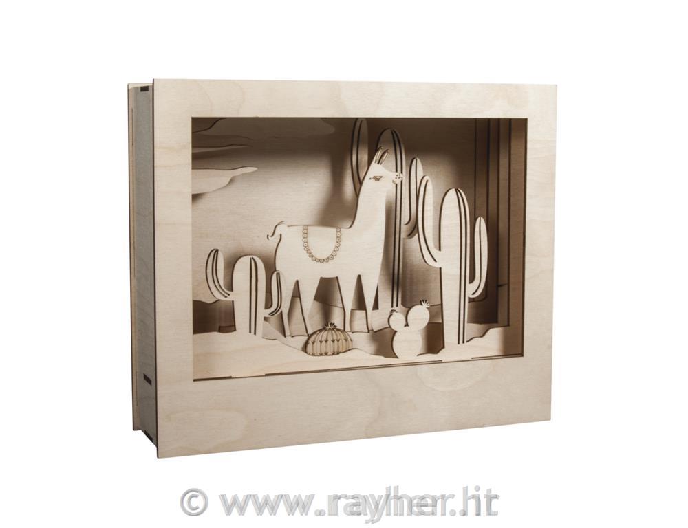 Kit legno, corn.motivo 3D lama, FSC