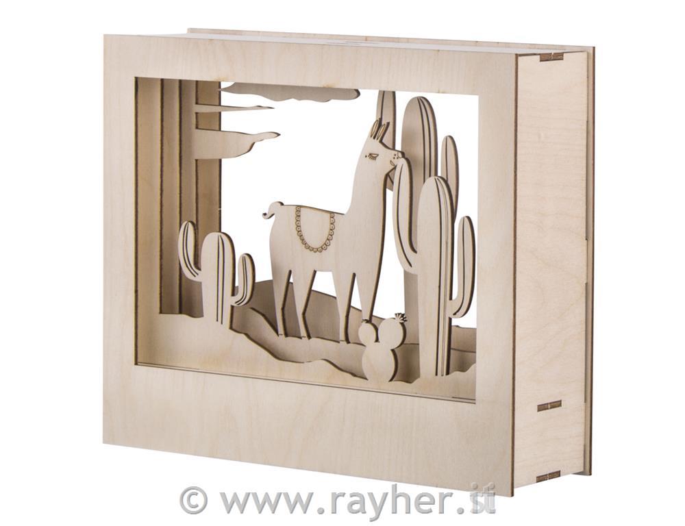 Kit legno, corn.motivo 3D lama, FSC